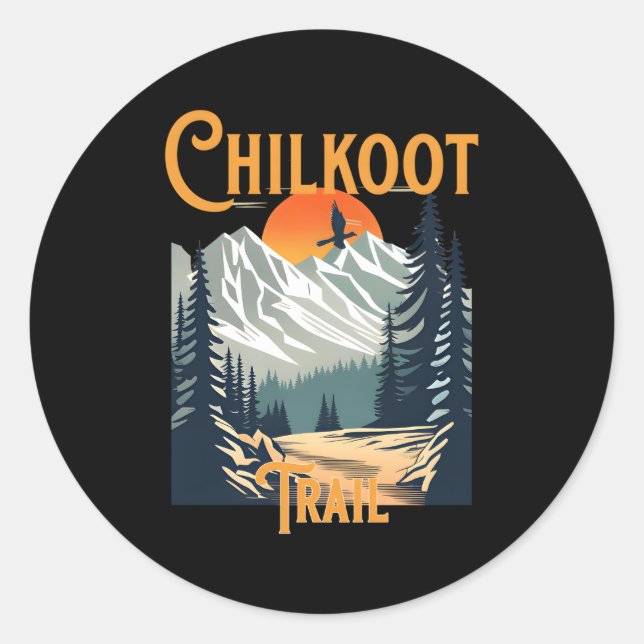 Chilkoot Trail Hiking Classic Round Sticker (Front)