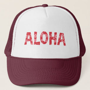 Chill Aloha Floral Pattern Trucker Hat