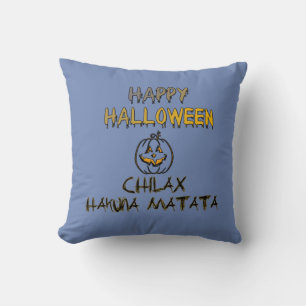 Chill and Relax Happy Halloween Collection Throw Pillow