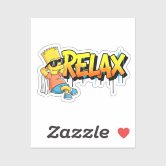 Chill Bart Relax Graffiti Urban Style Graphic Tee