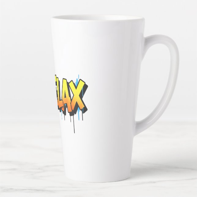 Chill Bart Relax Graffiti Urban Style Graphic Tee Latte Mug (Right)