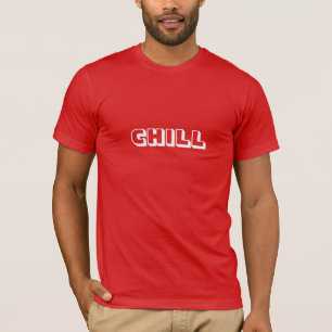 Chill, bold modern red white T-Shirt
