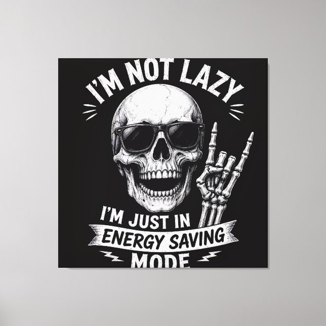 Chill Bone Humour Canvas Print (Front)