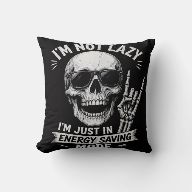 Chill Bone Humour Throw Pillow (Front)