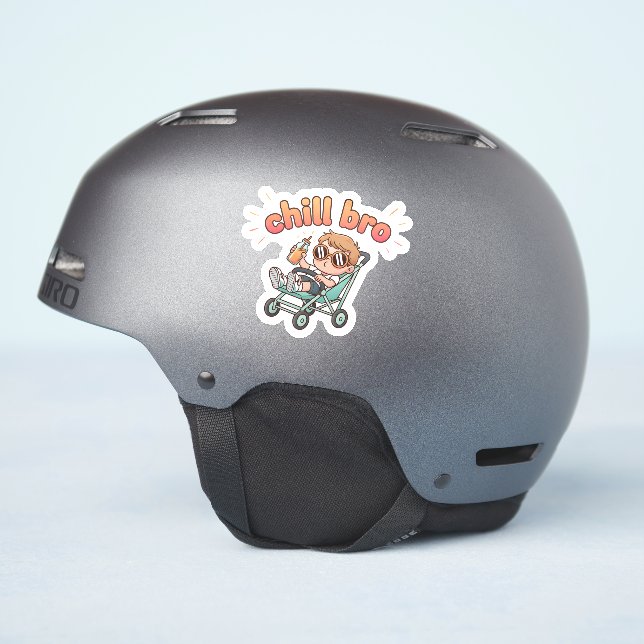 Chill Bro Funny Baby Sticker – Cool Toddler in Str (Côté casque)