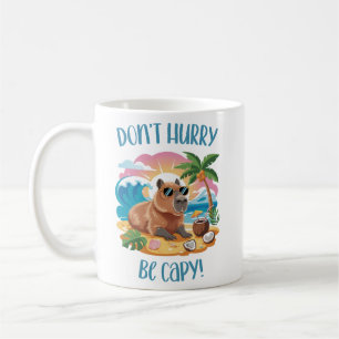 Chill Capybara Beach Vibes – Don’t Hurry Be Capy Coffee Mug