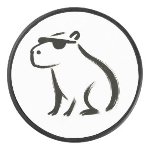 Chill Capybara - Conception de pinceau d'encre sur