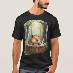 Chill Capybara Hot Tub Relaxation Sticker T-Shirt