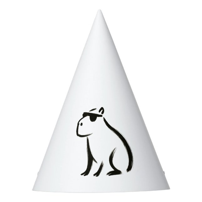 Chill Capybara – Ink Brush Design Tote Bag Party Hat (Front)