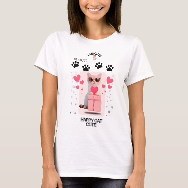 Chill Cat T-Shirt | Cool Kitty Graphic Tee  (Devant)