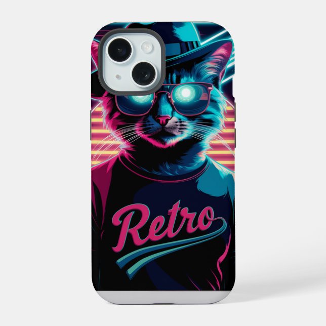 Chill Cat Vibes iPhone 15 Case (Back)