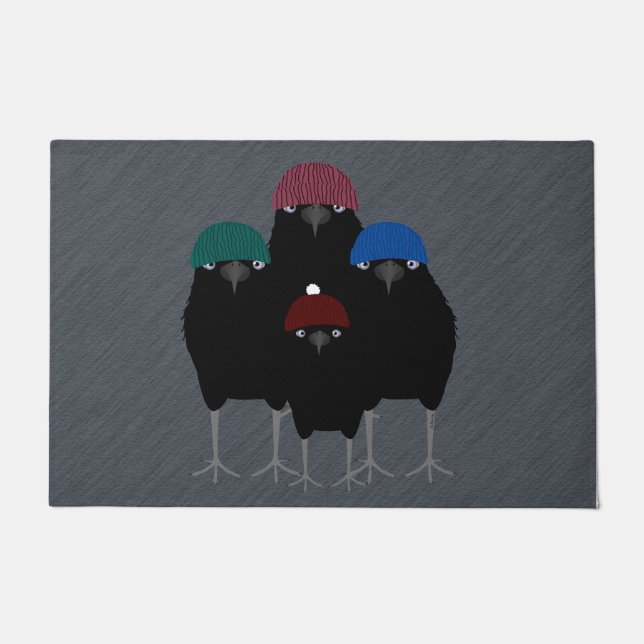 Chill Crows Large Doormat (Front)