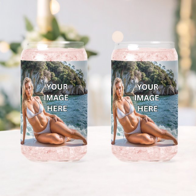 CHILL! 🍺 Custom Can Glass – Add Image or Text (Insitu (Wedding))