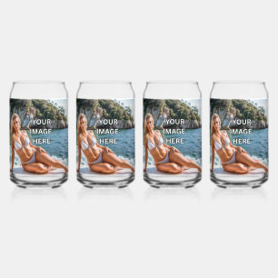 CHILL! 🍺 Custom Can Glass – Add Image or Text