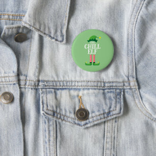 Chill Elf Matching Family Group Christmas Party 2 Inch Round Button