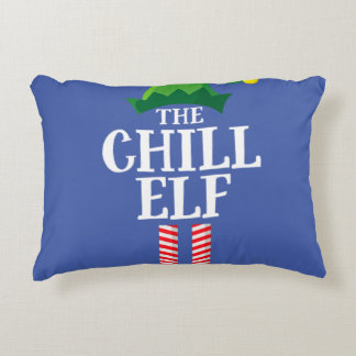 Chill Elf Matching Family Group Christmas Party Accent Pillow