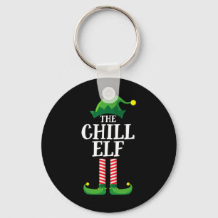 Chill Elf Matching Family Group Christmas Party  Keychain