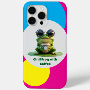 Chill Frog with Coffee iPhone 15 Pro Max Case