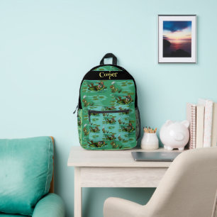 Chill Frogs Enjoying Summer Printed Backpack