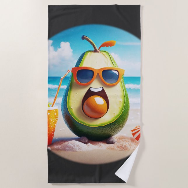 Chill Fruit - Avocado Beach Towel (Front)