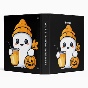 Chill Ghost Warm Coffee Cozy Fall Binder