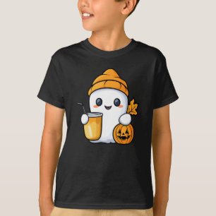 Chill Ghost Warm Coffee Cozy Fall T-Shirt