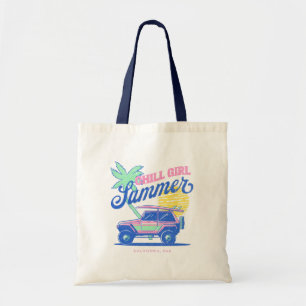 Chill Girl Summer Retro Beach Jeep Tote Bag