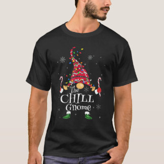 Chill Gnome Buffalo Plaid Christmas Tree Light T-Shirt