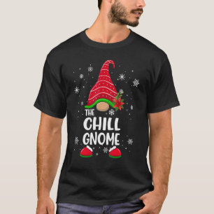 Chill Gnome Buffalo Plaid Matching Family Christma T-Shirt