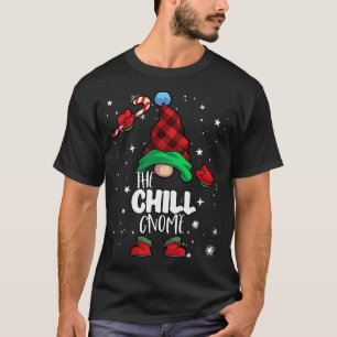 Chill Gnome Red Buffalo Plaid Matching Family Chri T-Shirt
