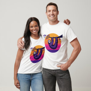 Chill Like a Sloth – Retro Sunset Sloth T-Shirt