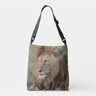 Chill Lion in Natural Setting  Crossbody Bag