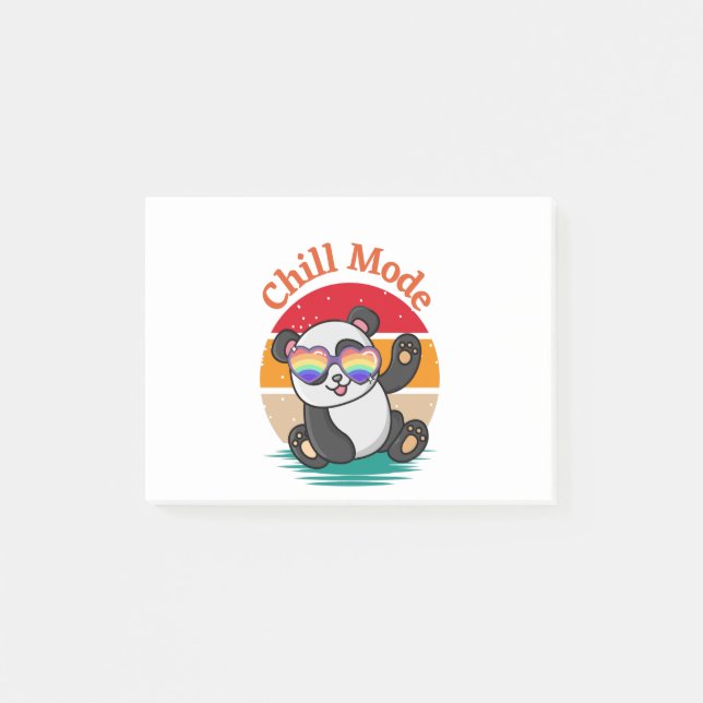 Chill Mode Panda Post-it Notes (Front)