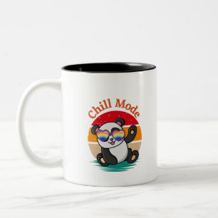 Chill Mode Panda Two-Tone Coffee Mug