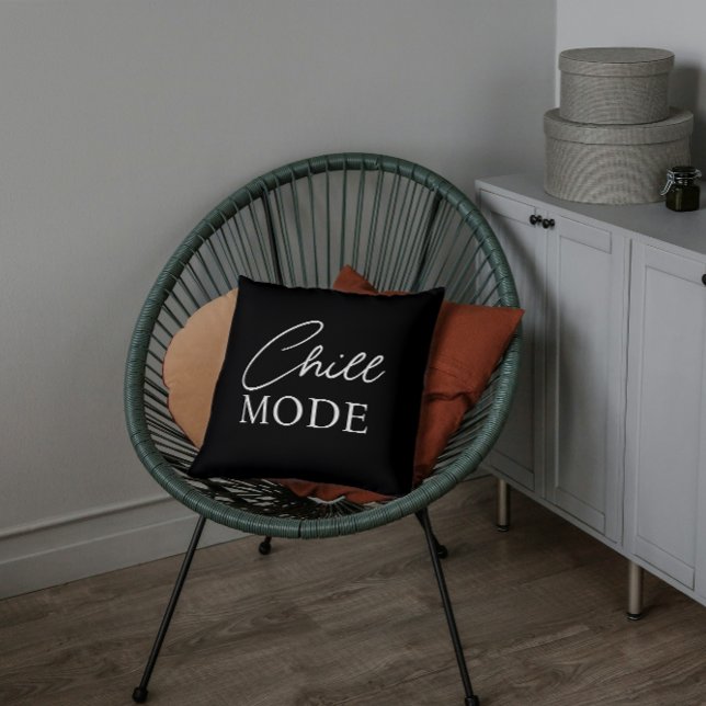 Chill Mode: Relaxed Vibes Throw Pillow (Creator Uploaded)