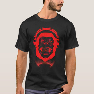 Chill Monkey Fashionable Monkey Music Gaming Hip H T-Shirt