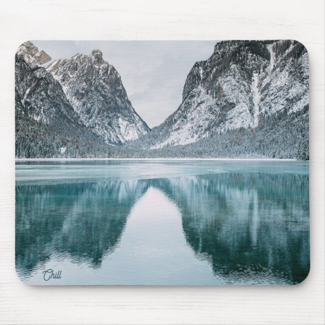 Chill Mountain Lake Mouse Pad (Front)