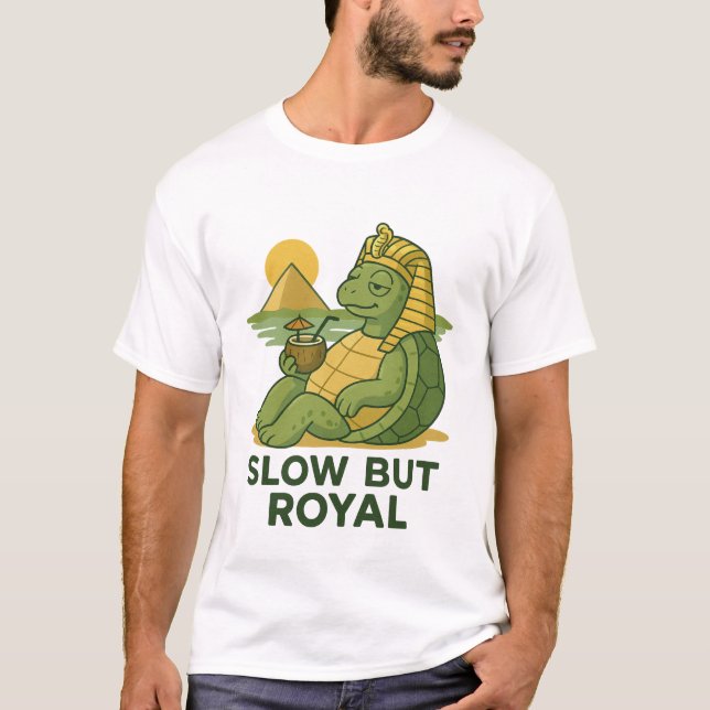 Chill Nile Turtle – Pharaoh Crown Vibes T-Shirt (Front)