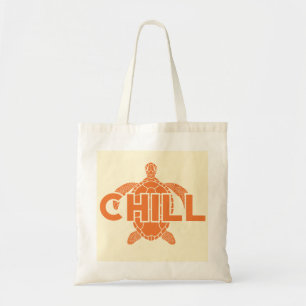 Chill Orange Sea Turtle Summer Beach Vacation Cute Tote Bag