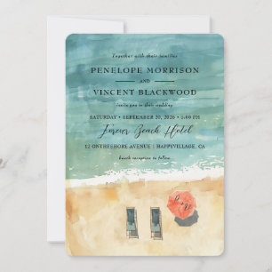 Chill Out by the Sea Beach Mariage Invitation