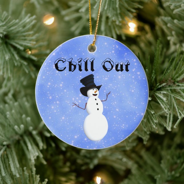 Chill Out Ceramic Ornament (Tree)