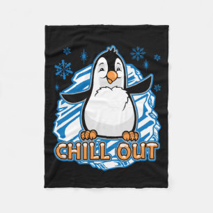 Chill Out Penguin Fleece Blanket