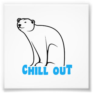 Chill Out Polar Bear Photo Print