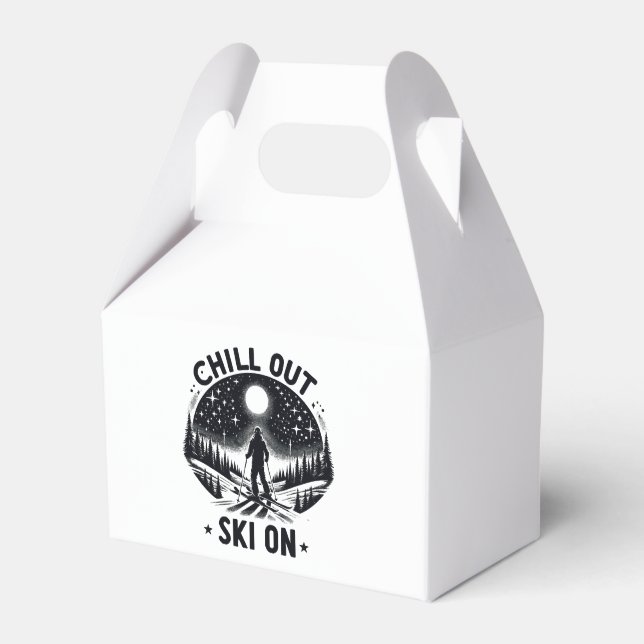 Chill out Ski on Favor Box (Front Side)
