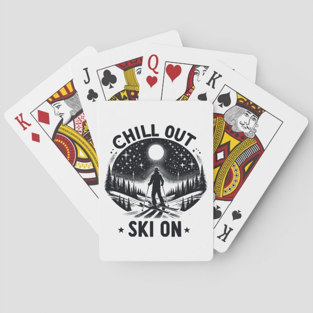 Chill out Ski on Playing Cards (Back)