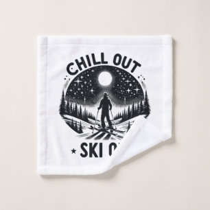 Chill out Ski on Wash Cloth