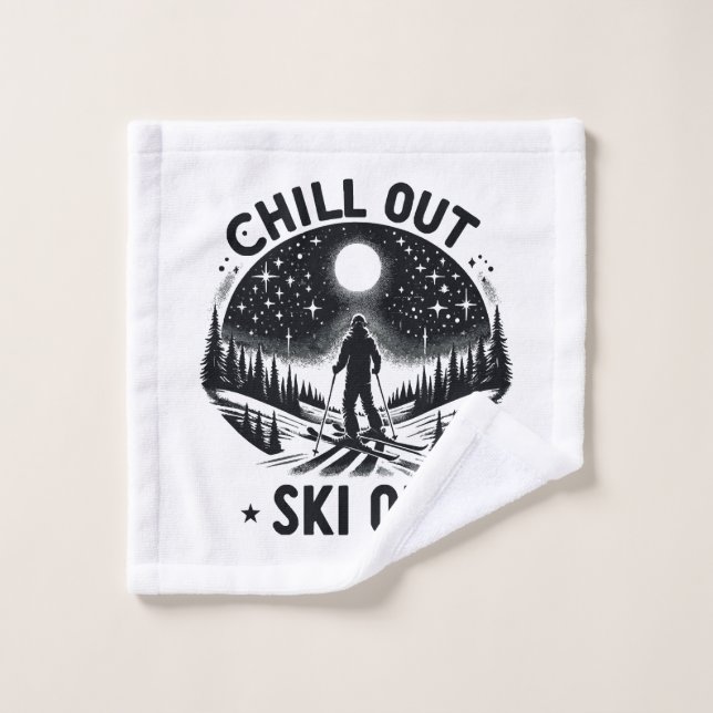 Chill out Ski on Wash Cloth (Wash Cloth)