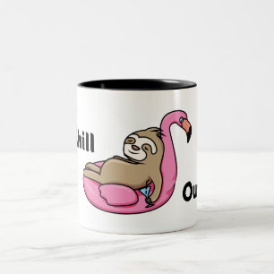 Chill Out Sloth Two-Tone Coffee Mug