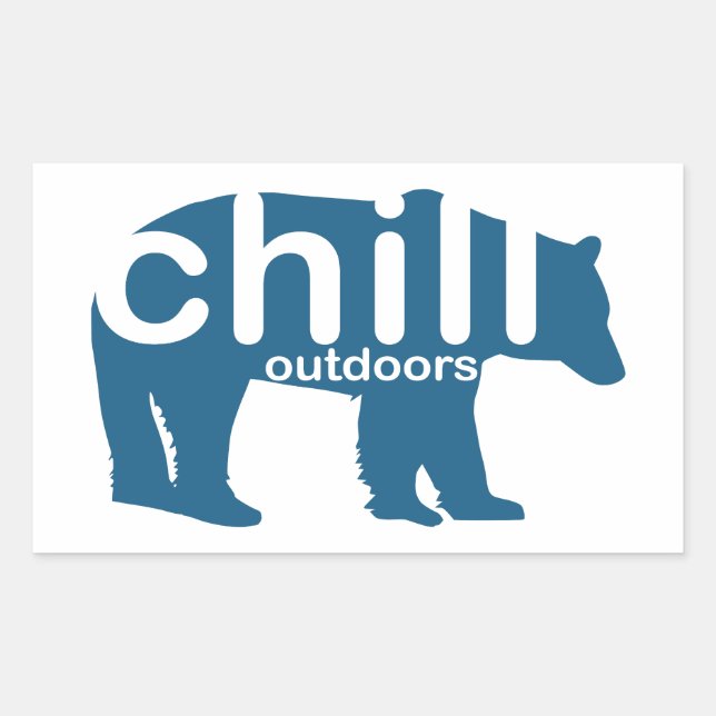 Chill Outdoors Bear Sticker (Front)