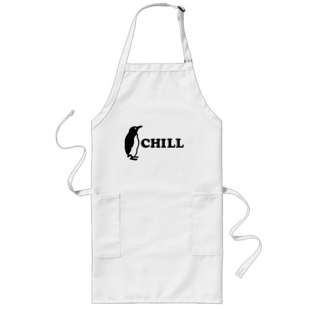 Chill Penguin Funny BBQ Apron (Front)